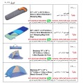 خيم و اكياس نوم تشكيلة مختلفة داخل الاعلان