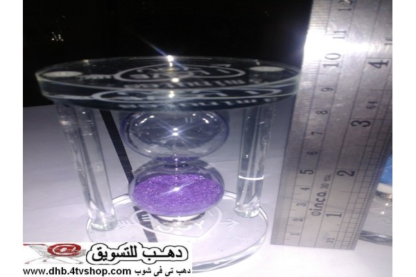 ساعة رملية 3 دقائق ملونة زجاج شفاف رائع و شيك
